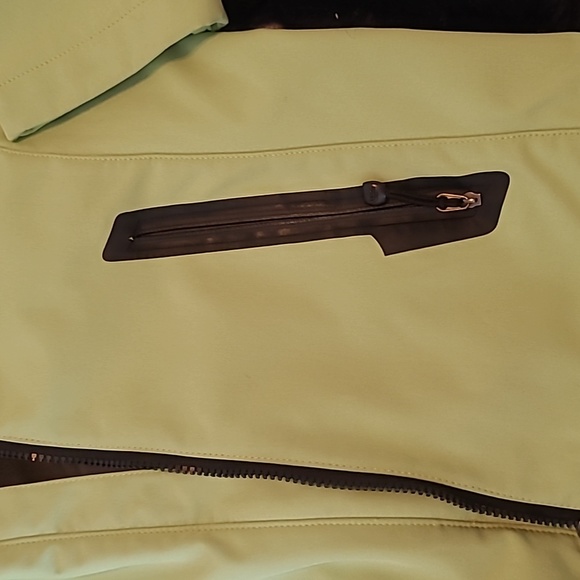 Women's The North Face Summit Series Green Coat Jacket With Hood Size Medium - Picture 3 of 8